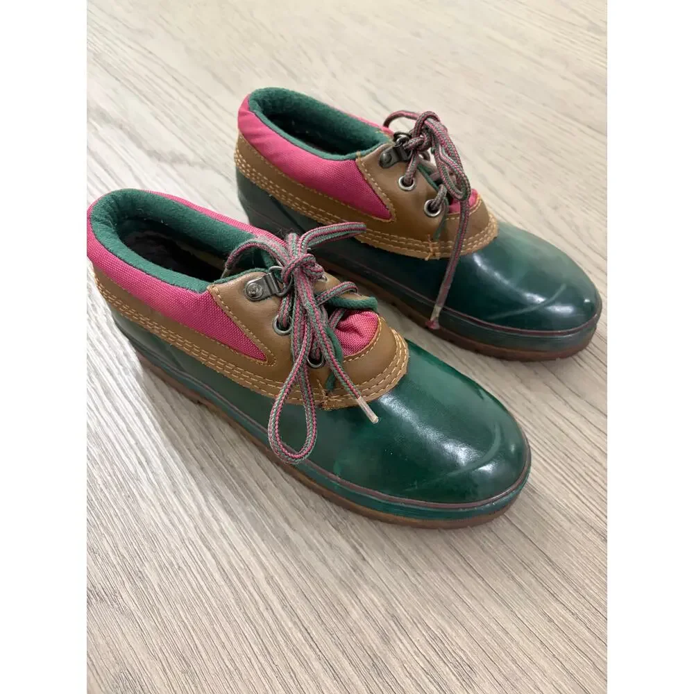 Chill Mark Duck Shoes Green Brown Lace Up Women’s Size 7